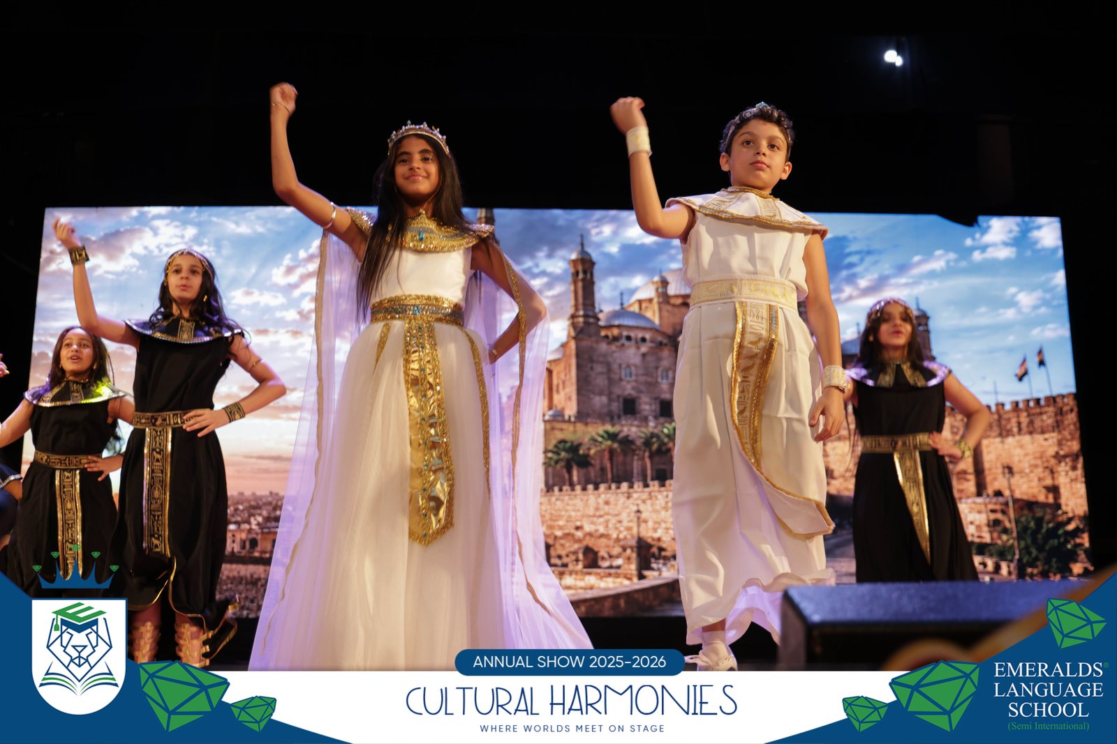 Emeralds students performing a dance on stage